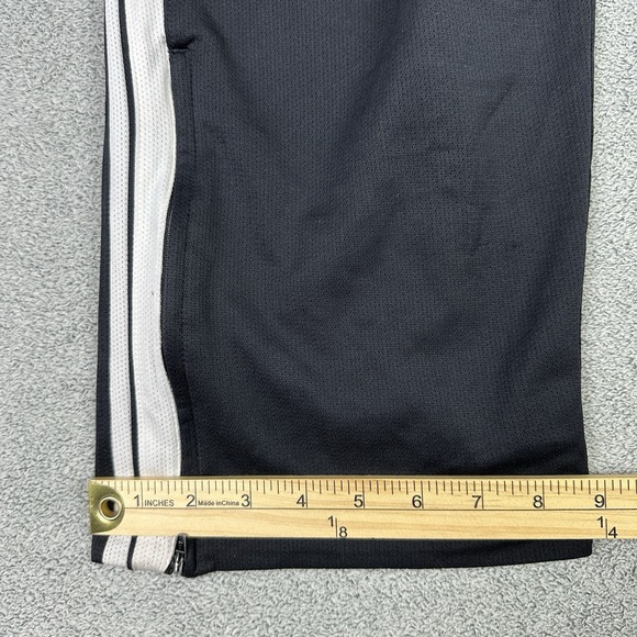 Nike Basketball Pants Men M Black White Striped Ankle Zip Sweatpants Y2K Baggy - Picture 10 of 12